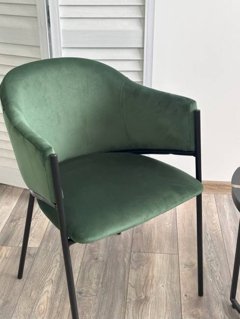 Стул ДИЛЛ, цвет H-30 изумрудный, велюр / черный каркас М-City