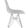 Набор 4 шт Стул обеденный DOBRIN DSR, ножки хром, цвет светло-серый (GR-01)