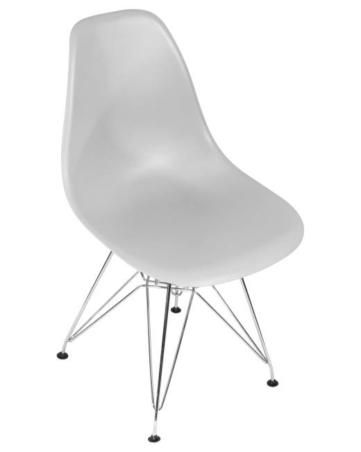 Набор 4 шт Стул обеденный DOBRIN DSR, ножки хром, цвет светло-серый (GR-01)