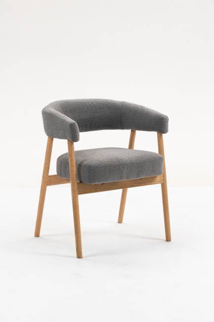 Стул обеденный Zubo с деревянными ножками темно-серый