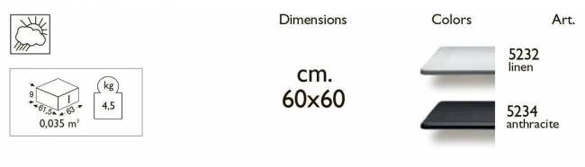 Столешница пластиковая квадратная для подстолья Dodo, Domino Folding лен 600х600 мм Столешница пластиковая квадратная для подстолья Dodo, Domino Folding лен 600х600 мм
