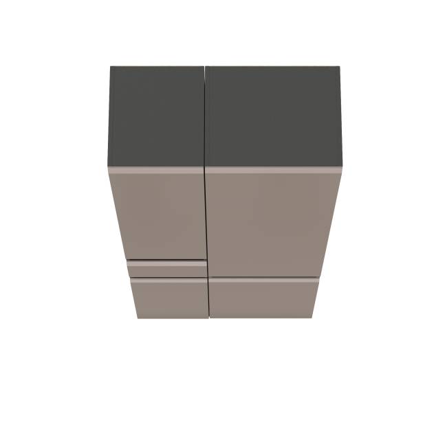 Шкаф с ящиком и шкаф в гостиную Сидней цвет антрацит/МДФ веллюто капучино