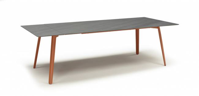 Стол ламинированный раздвижной Squid Extendable терракотовый, сланец 2090-2490-2890х1000х730 мм