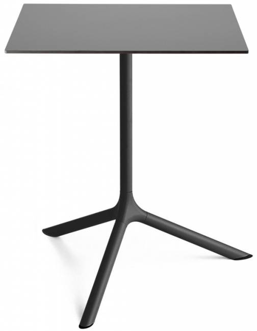 Стол ламинированный обеденный Tripe Maxi черный, антрацит 700х700х740 мм