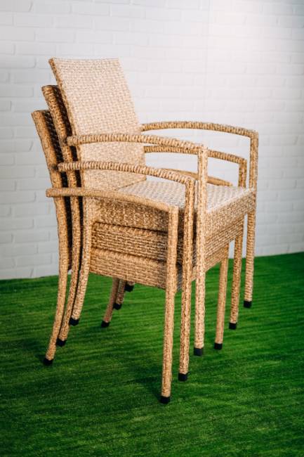 Кресло плетеное Dove бежевый люкс 520х580х900 мм