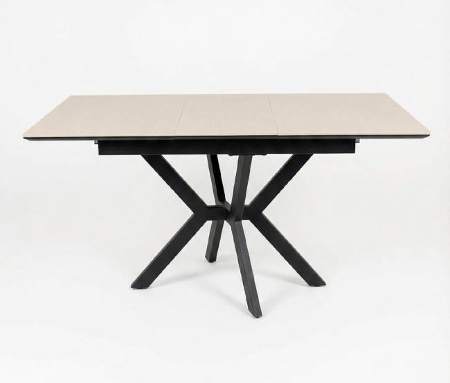 Стол DikLine DI100 Текстиль бежевый/опоры черные (2уп.)