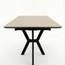 Стол DikLine DI100 Текстиль бежевый/опоры черные (2уп.)
