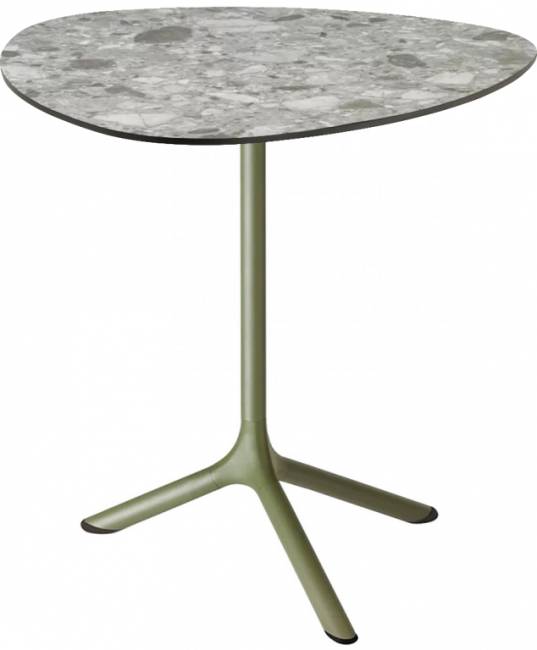 Стол ламинированный обеденный складной Tripe Folding оливковый, зернистый 640х640х740 мм