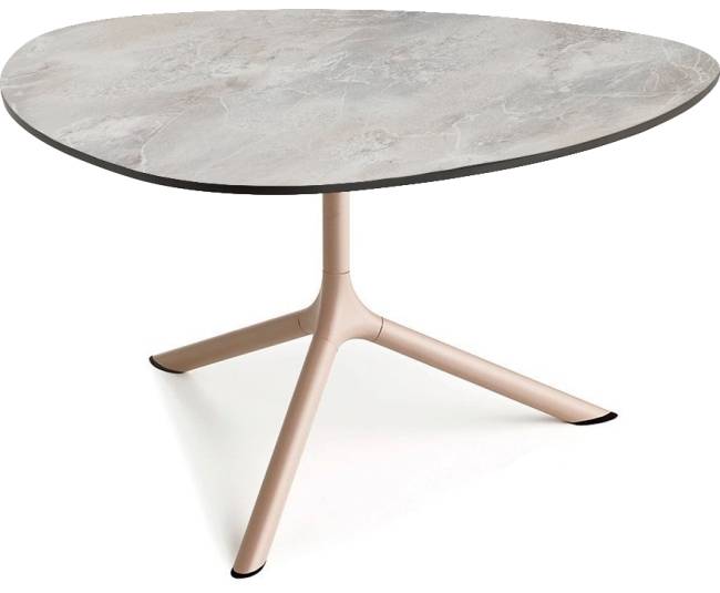 Столик ламинированный кофейный Tripe Maxi тортора, каменный 830х830х510 мм