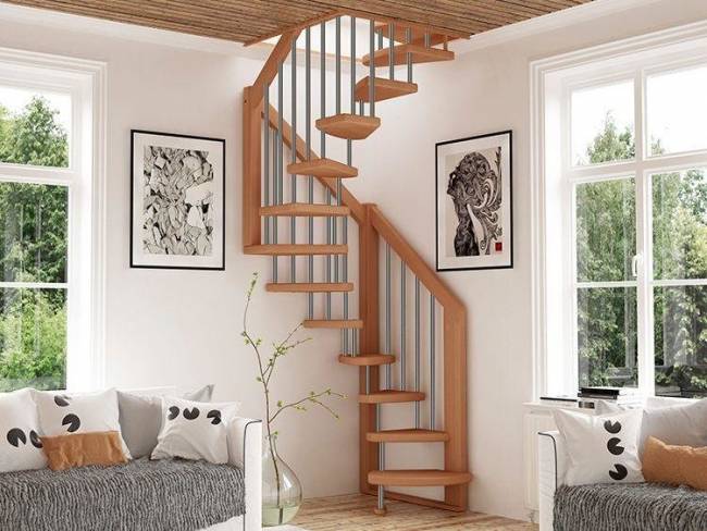 Деревянная лестница ЛВ-1.0 Деревянная лестница ЛВ-1.0