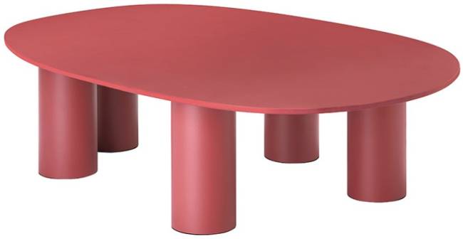 Столик ламинированный кофейный Hyppo карминный красный 1040х730х280 мм