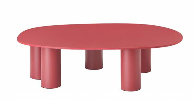 Столик ламинированный кофейный Hyppo карминный красный 1040х730х280 мм