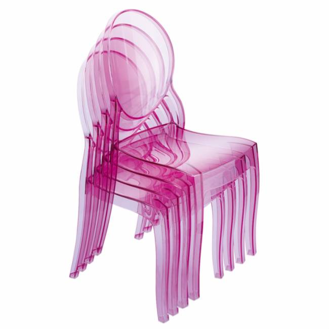 Стул прозрачный детский Baby Elizabeth розовый 300х340х630 мм