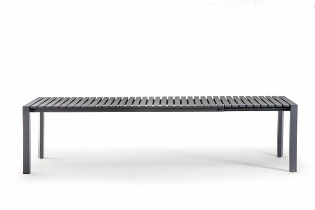 Стол металлический раздвижной Stromboli антрацит 1800-2400х900х750 мм