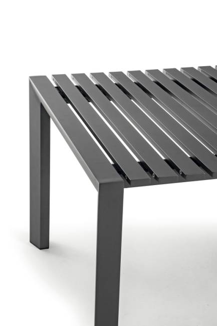 Стол металлический раздвижной Stromboli антрацит 1800-2400х900х750 мм