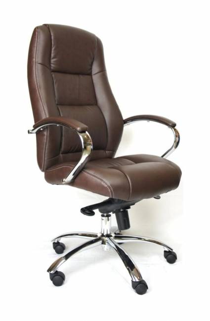 Офисное кресло  Kron M, натуральная кожа, коричневый