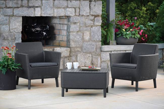 Комплект кресел Салемо Дуо - 2 кресла (Salemo Duo), графит Комплект кресел Салемо Дуо - 2 кресла (Salemo Duo), графит