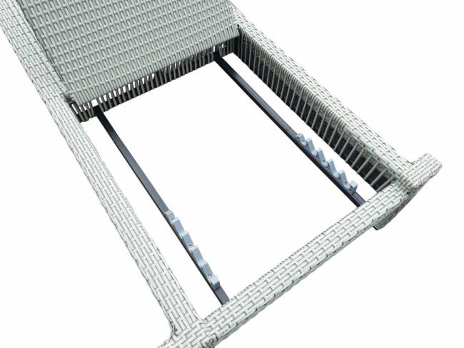 Шезлонг-лежак плетеный GS925 белый 1910х650х360 мм