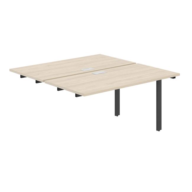 AG.123.AR.L.72.AN  / Секция рабочей станции 1600х1238х750  / профиль О-образный: 70х20 антрацит; лючок: серебро; столешница: акация равелло