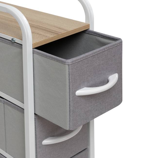 Комод Leset Ноа 4 ящ. узкий Белый Светло-серый