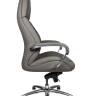 Кресло офисное / Порше / Porsche / темно-серая кожа / алюминий крестовина