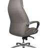 Кресло офисное / Порше / Porsche / темно-серая кожа / алюминий крестовина