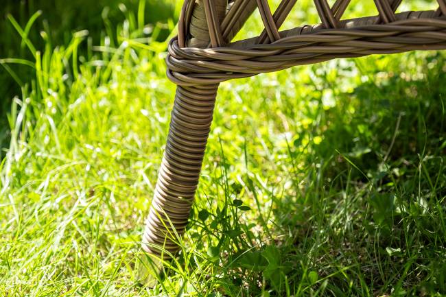 "Эспрессо - 150 N" обеденная группа плетеная, цвет соломенный