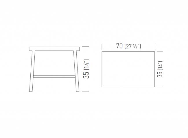 Стол ламинированный кофейный Woody 700х350х350 мм