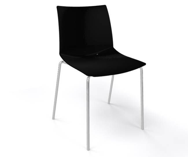 Стул пластиковый Kanvas NA черный 470х500х790 мм