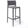 Стул пластиковый барный Bakhita 76 серый 480х470х1030 мм Стул пластиковый барный Bakhita 76 серый 480х470х1030 мм