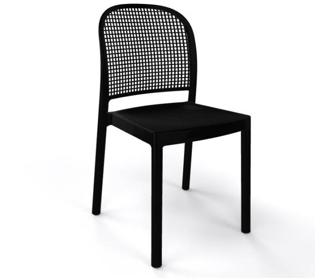 Стул пластиковый Panama черный 460х570х830 мм
