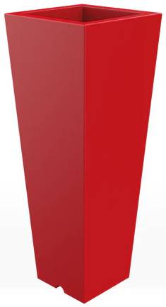 Кашпо пластиковое Quadro 102 вишневый 375х375х1020 мм