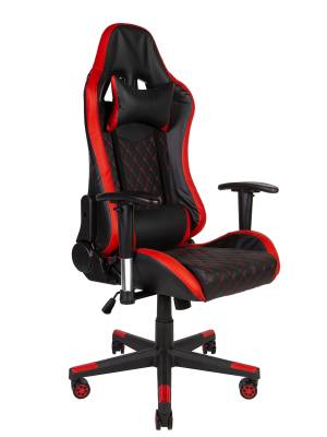 Кресло офисное / Lotus EVO / черно - красная экокожа/пластиковая крестовина