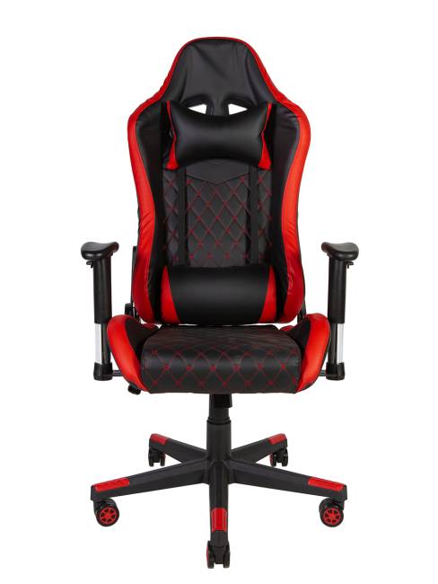 Кресло офисное / Lotus EVO / черно - красная экокожа/пластиковая крестовина