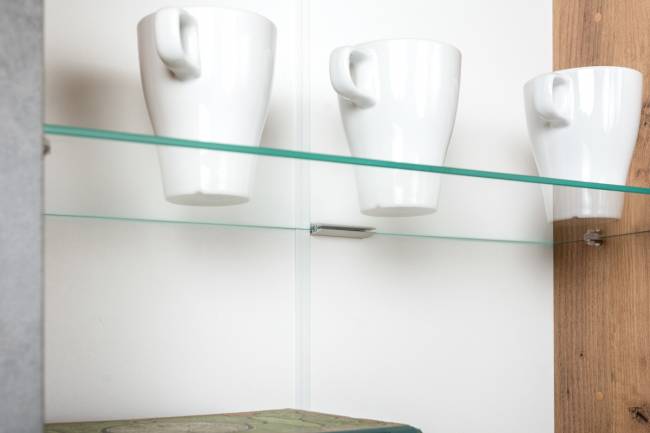 Тумба под ТВ широкая Арчи 10.86 цвет дуб крафт золотой/камень тёмный, есть подсветка