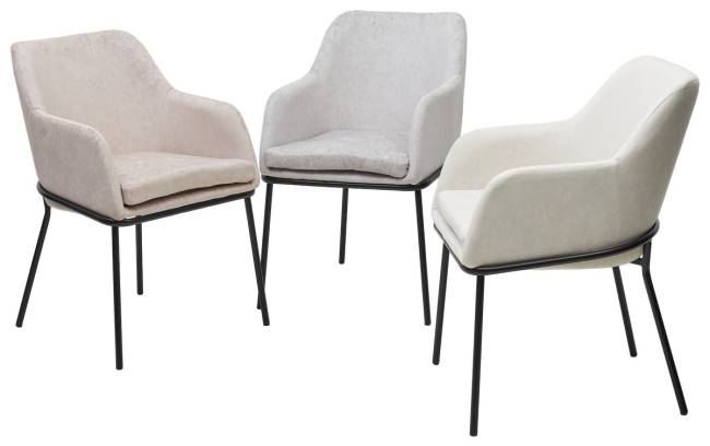 Стул АЛИСТЕР, цвет RAIN 16 пыльный серый, велюр / черный каркас М-City