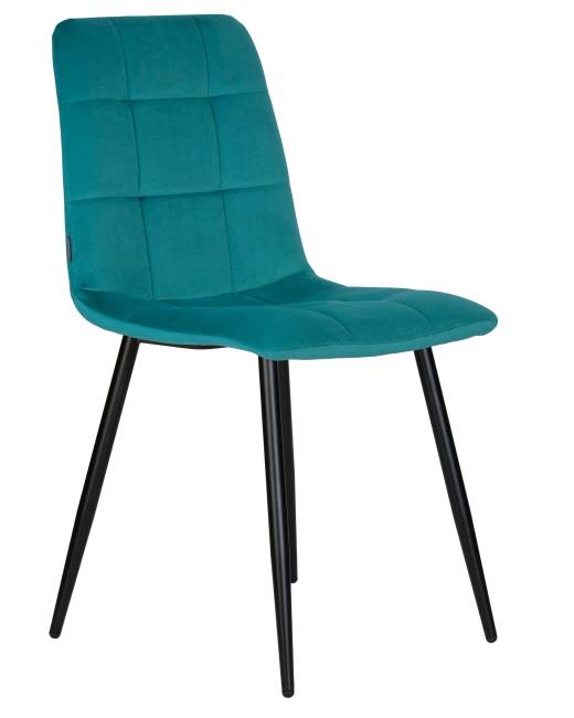 Набор 4 шт Стул обеденный DOBRIN CHILLY, Морской волны Holland 56, основание черное