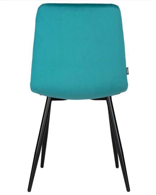 Набор 4 шт Стул обеденный DOBRIN CHILLY, Морской волны Holland 56, основание черное