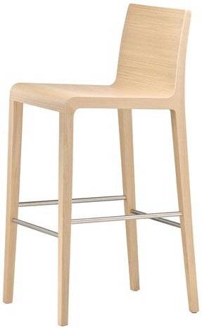 Стул деревянный барный Young беленый дуб 410х515х1015 мм