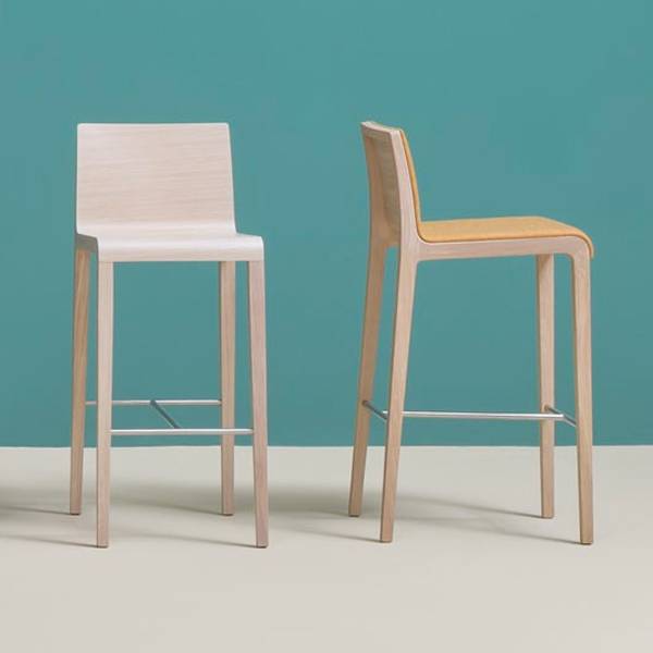 Стул деревянный барный Young беленый дуб 410х515х1015 мм