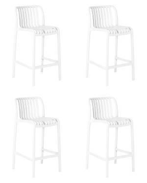 Набор 4 шт Стул полубарный DOBRIN CHLOE, белый
