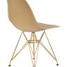 Набор 4 шт Стул обеденный DOBRIN DSR, ножки золотые, цвет бежевый (GR-03)