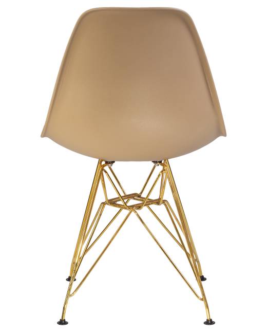Набор 4 шт Стул обеденный DOBRIN DSR, ножки золотые, цвет бежевый (GR-03)