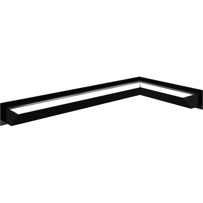 Решетка Kratki Люфт угловая 9/40/80 см правая черная