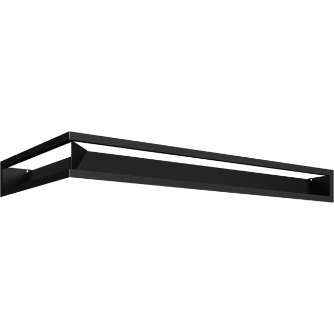 Решетка Kratki Люфт угловая 9/40/80 см правая черная