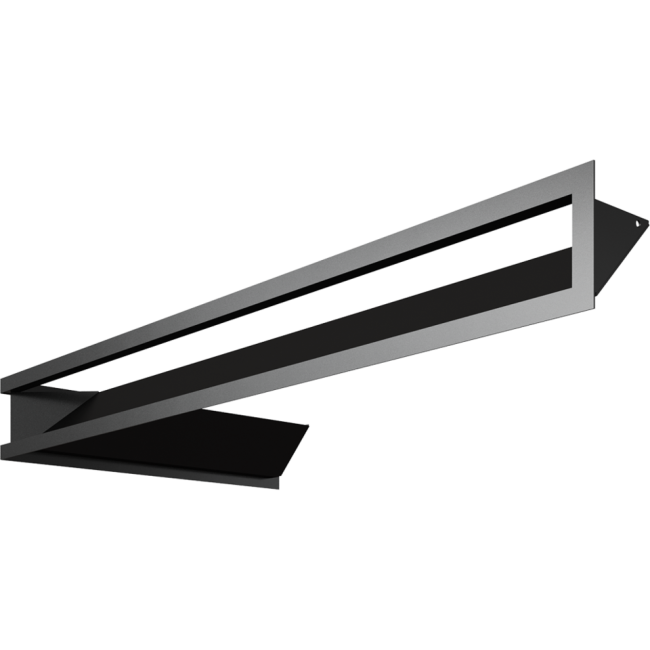 Решетка Kratki Люфт угловая 9/40/80 см правая черная