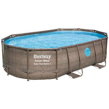 Каркасный бассейн 488х305х107см "Ротанг" 7250л, песч.фил.-нас. 3028л/ч, лестница, тент, попл.-доз.