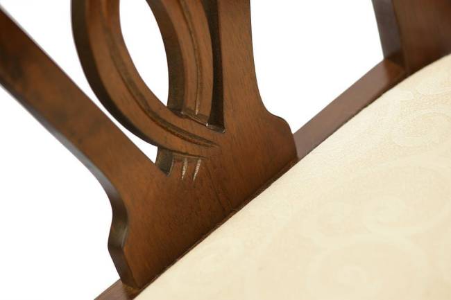 Стул - Афродита/ Aphrodite дерево гевея, 46х54х99см, Cappuchino , ткань кремовая с рисунком (3321) (Комплект из 2 шт.) Cappuchino дерево гевея