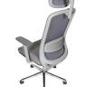 Кресло офисное / Космо грэй / Cosmo grey / база хром /серый пластик / серая сетка / серая ткань