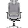 Кресло офисное / Космо грэй / Cosmo grey / база хром /серый пластик / серая сетка / серая ткань